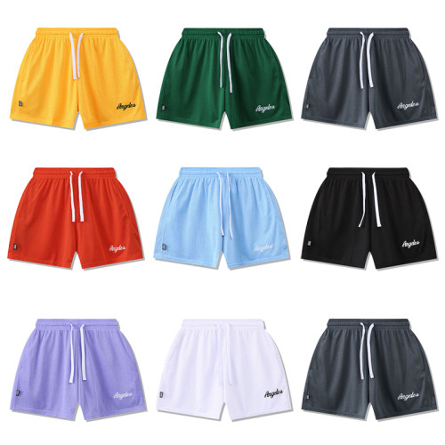 美式运动三四分裤双层