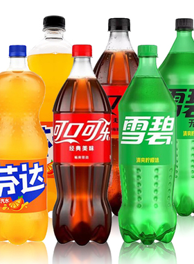 可口可乐888ml*3瓶装含糖\无糖碳酸饮料雪碧芬达汽水零度气泡饮品