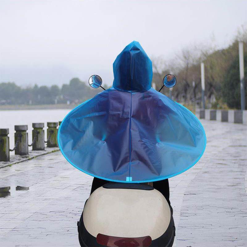 成人飞碟雨衣摩托车雨帽电动车时尚防雨加厚男女透气防水雨披轻薄