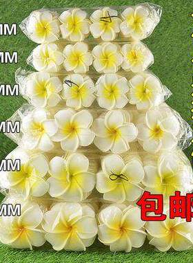 鸡蛋花头饰仿真花DIY发夹发卡女士头花沙滩发饰花朵批 發花夹子
