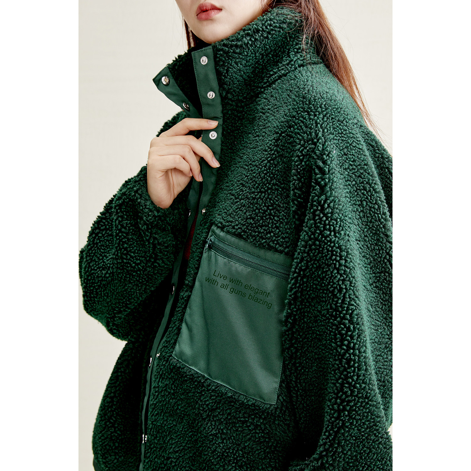 戎美【WT1012220】极限感官舒适温暖颗粒绒短外套夹克秋冬女,女装/女士精品,短外套,淘宝优惠券,粉丝福利购,淘宝优惠卷