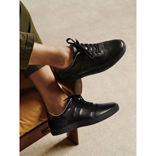 撞色鞋 尾 休闲鞋 H家 减龄男士 质感牛皮 时尚 25新 颗粒感垫脚