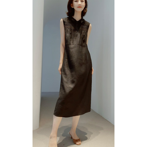 26新~法式浪漫神裙【100亚麻/7万针雕空绣花/月芽边】减龄_连衣裙