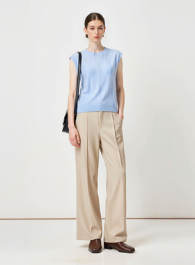 戎美【ZZ0207689】法奢浮雕美~德国12G羊绒 背心针织