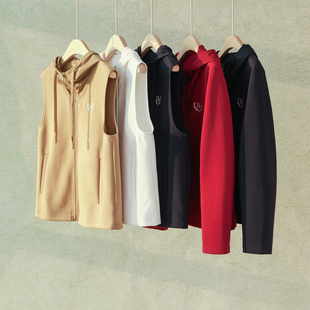 麦穗绣花 2春夏换季 醉爱 四面弹_舒适柔软 连帽马甲外套 学院风