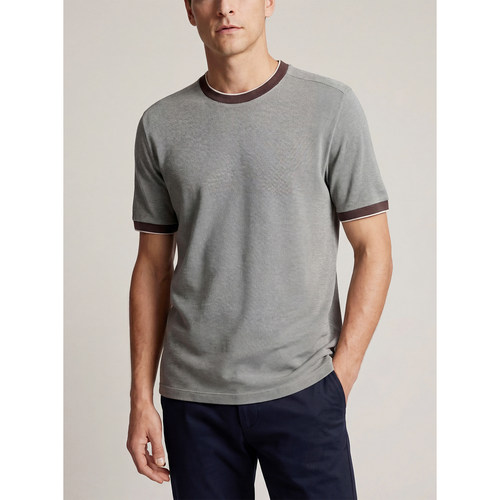 可机洗真丝舒爽珠地网眼男士上衣