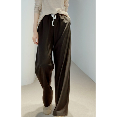 【升级可机洗/精纺羊毛/撞色抽绳】老钱松弛时髦运动感西裤