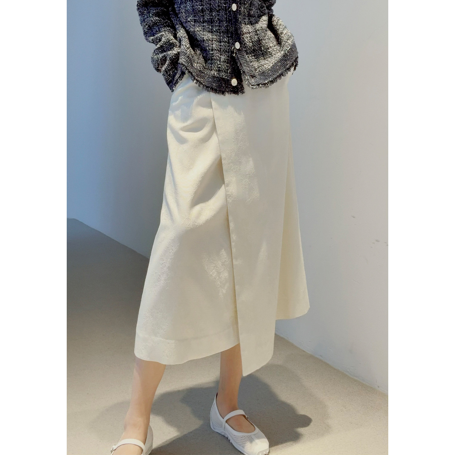 极简静奢~博主同款【进口料/重工提花/抗皱好打理】时髦优雅/半裙