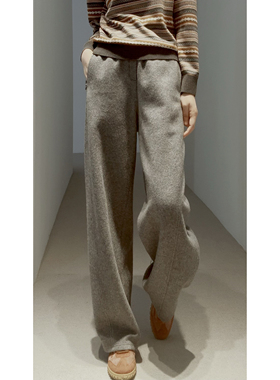 25过冬神裤【糯感/双层针织羊毛/混色】分割显瘦/宽松香蕉奶奶裤