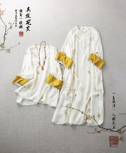 戎美 独傲香梅【花萝/100真丝/提花+喷绘】新中式上衣/连衣裙