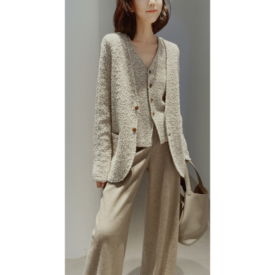 羊绒羊毛花式纱混色肌理针织系列