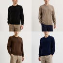 高奢100羊绒_轻盈保暖 针织衫 舒适无缝一体 三季 圆领 老钱男士