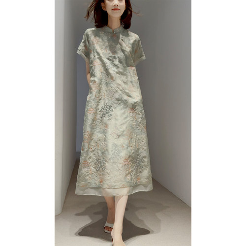 桑蚕丝/欧根纱/重工绣花/蕾丝里