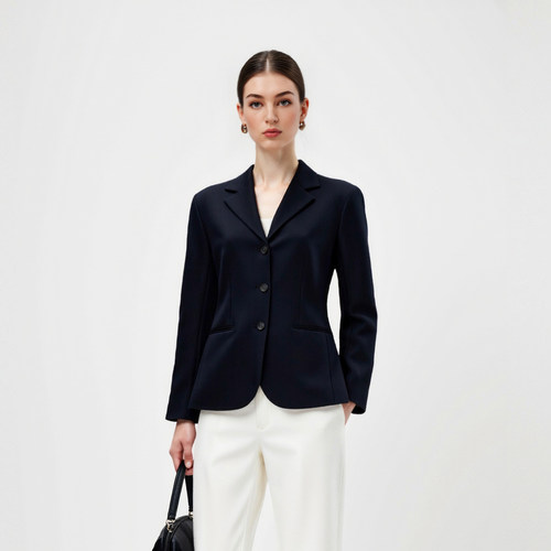 【WT0715235】兼具优雅身姿与干练 高克重/精纺羊毛 西装外套