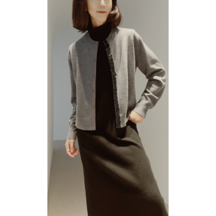 名媛洋开衫 巨好搭 细腻立绒 进口原料：超细美利奴 工坊手工线