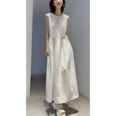 极简好穿真丝亚麻垂顺透气连衣裙