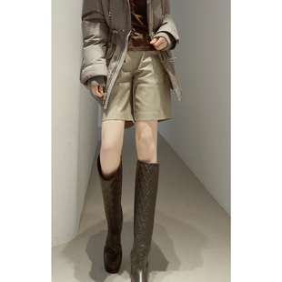 百搭B入!25冬新【高端绵羊皮/巨显瘦/中缝立裁】百慕大/时髦靴裤