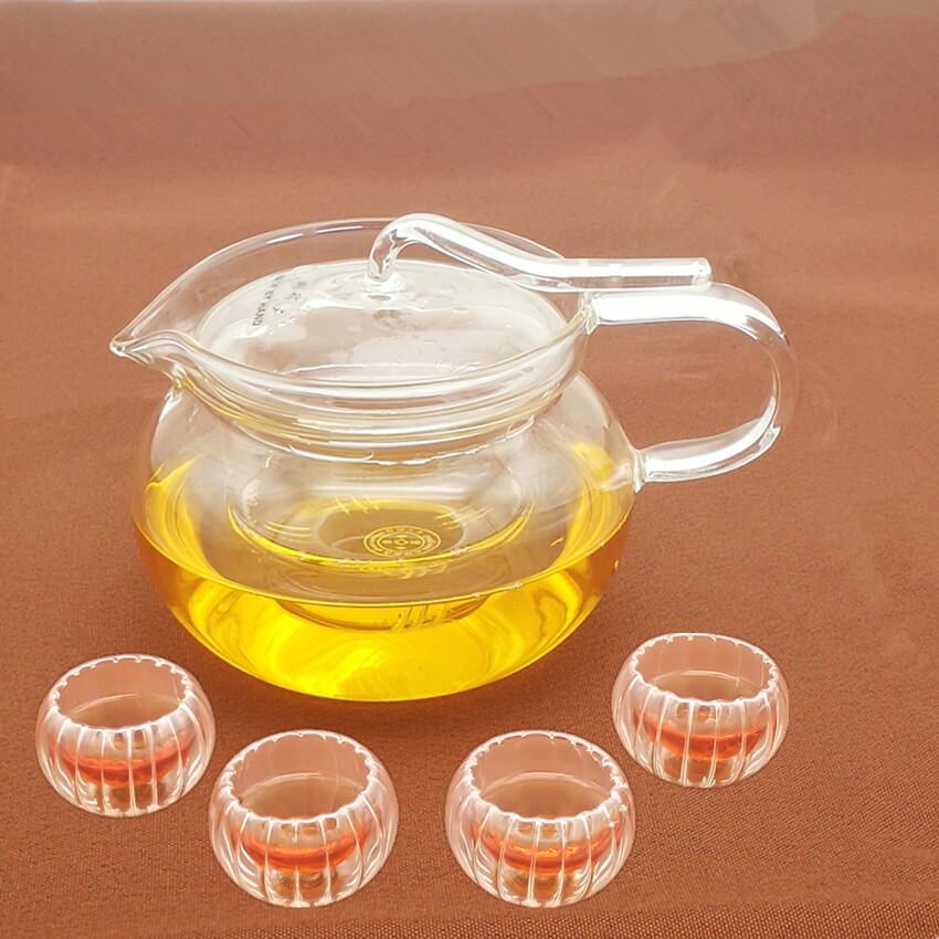 造型手柄盖子一体花茶壶含盖子底座泡茶壶 花草茶具杯子 500ml
