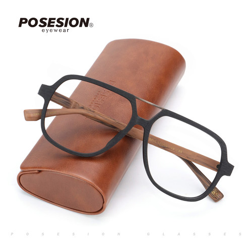 Posesion复古眼镜架板材男