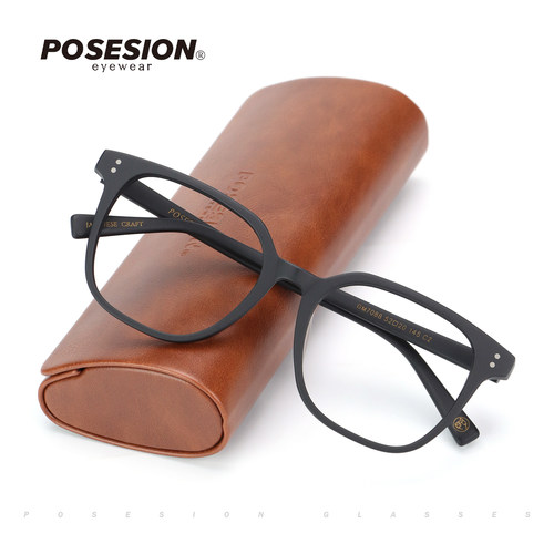 POSESION手工木纹大框复古眼镜架