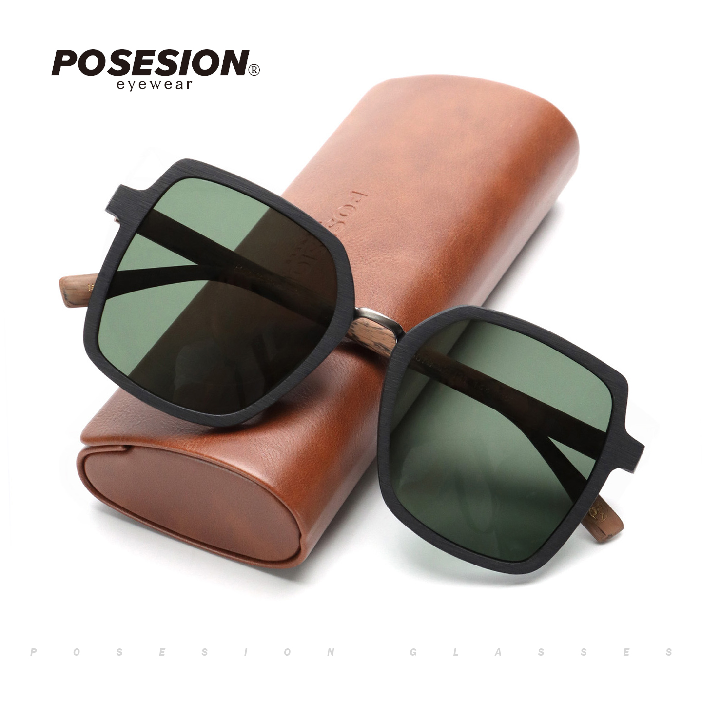 太阳镜POSESION偏光时尚大框方形