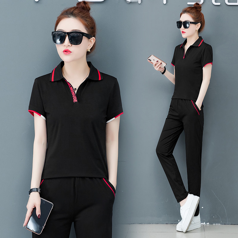 fashion Athletic Wear suit summer 2020 new pattern Easy Show thin Summer wear leisure time Short sleeved A summer Two piece setin the Women's clothing/Boutique , Set/Student uniforms/Work uniforms , Leisure sports suit  category - from Buy2taobao.com to provide professional Taobao agent buy service