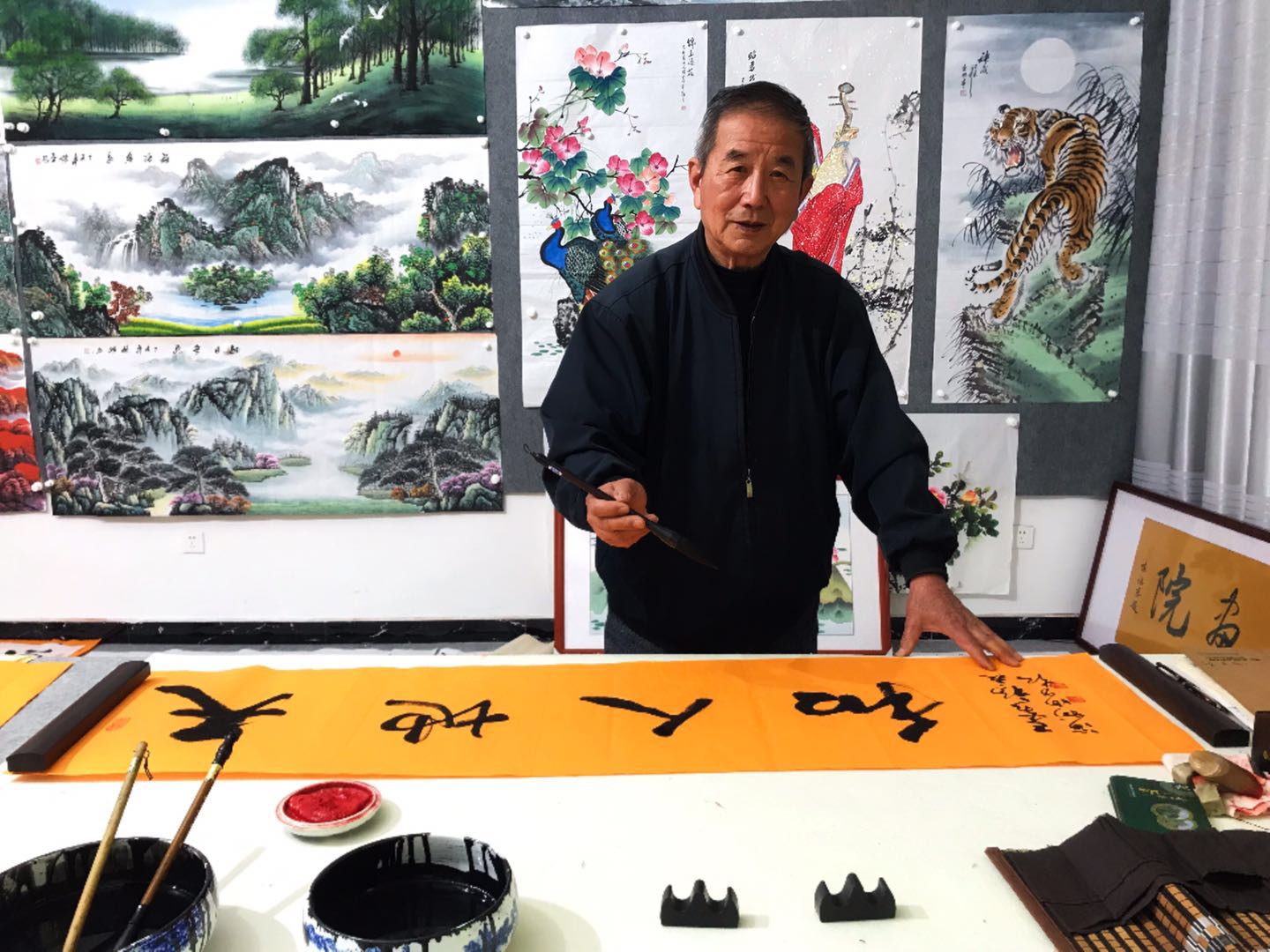 Academy of painting and calligraphy Study Crafts Hanging picture Decorative painting Handwriting Authentic Office Reel Crafts Calligraphyin the Home accessories , Decorative painting , Calligraphy  category - from Buy2taobao.com to provide professional Taobao agent buy service