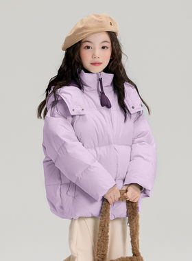 女童冬装羽绒棉衣2025新款儿童加厚保暖外套棉服女孩洋气棉袄上衣