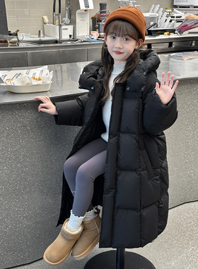 女童冬装棉服2025新款中大儿童加厚羽绒棉衣女孩冬装中长款面包服