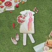 更牌童装 儿童亲子旗袍手绘风兔年兔子原创民族风小大童连衣裙 夏季