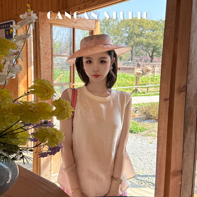 新中式原创设计无袖马甲上衣