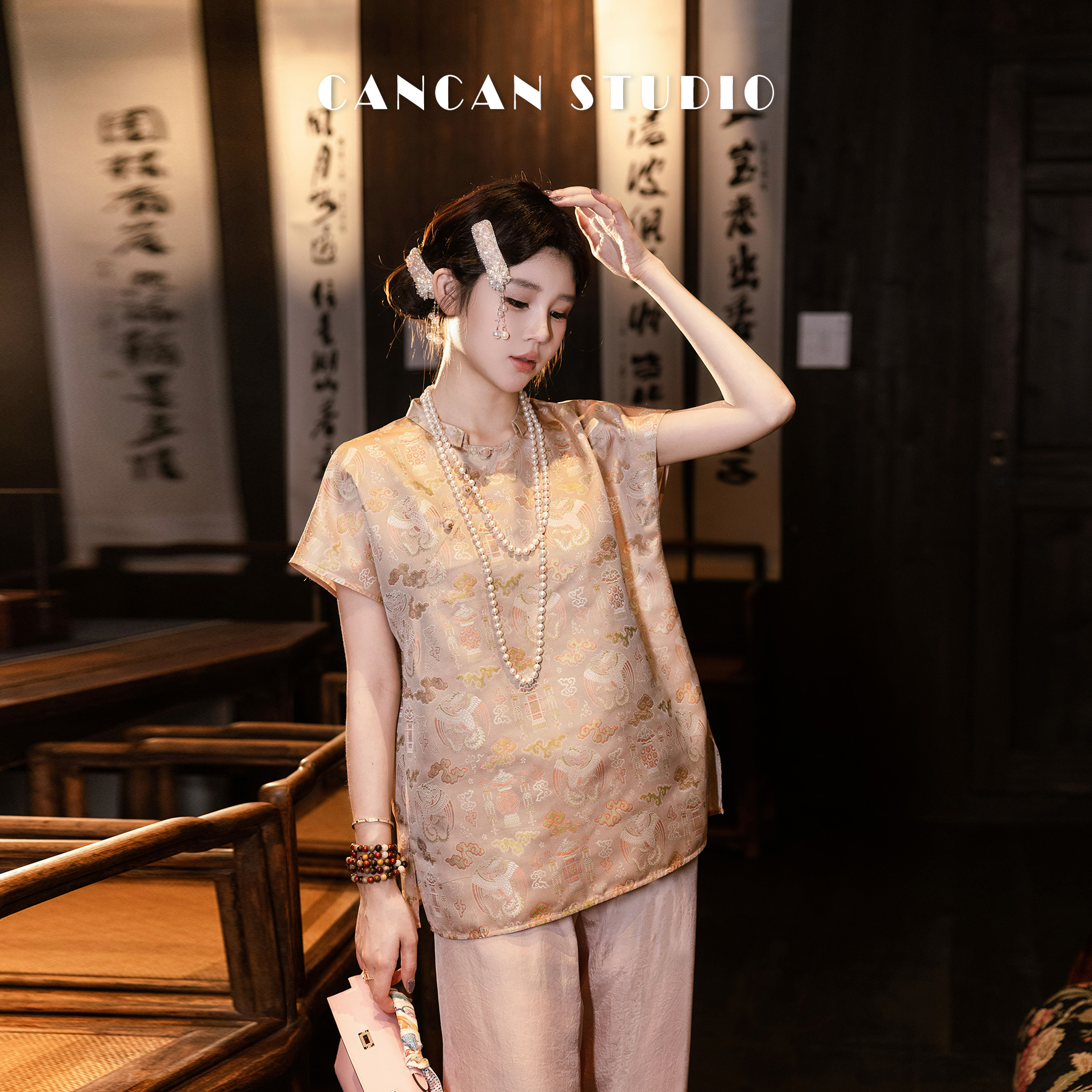 CANCANSTUDIO五谷丰登短袖上衣