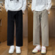 2026新款 小个子男生长裤 加绒秋冬休闲裤 男士 九分裤 宽松直筒裤 西裤