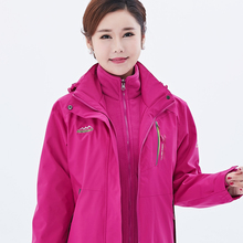 冲锋衣女户外三合一两件套防水保暖加厚情侣外套 风雪狼秋冬季 大码