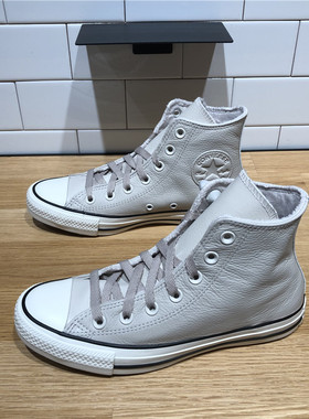 CONVERSE匡威新款All Star皮质男女高帮加绒保暖耐磨板鞋 A01334C