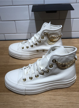 CONVERSE匡威All Star情人节限定女子高帮厚底增高帆布鞋 A04453C