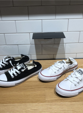 CONVERSE匡威春夏All Star一脚蹬懒人鞋女休闲帆布小白鞋 537084C