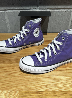 Converse匡威春夏款All Star经典男女紫色高帮透气帆布鞋 137833C