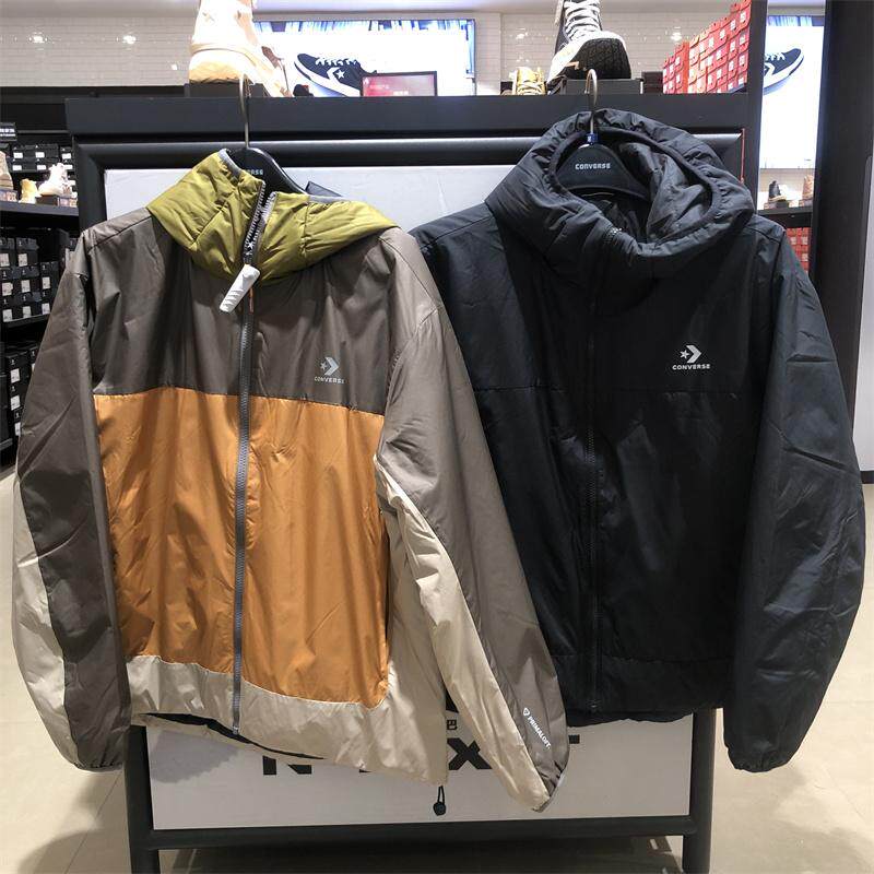 Converse匡威秋冬款男女连帽可束腰休闲保暖棉服外套10026726-A03