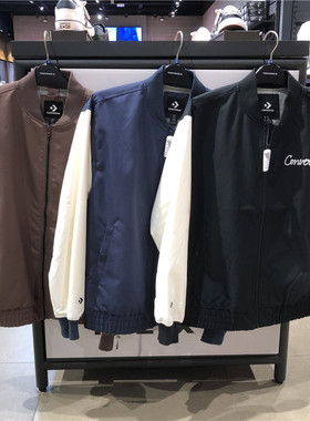 CONVERSE匡威秋冬学院风拼色男女立领棒球服夹克外套10025514-A03