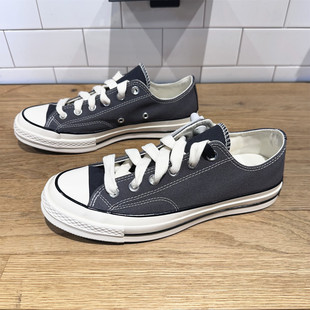 CONVERSE匡威 秋冬新品1970S锡器深灰灰色男女低帮帆布鞋 A17908C