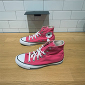 CONVERSE匡威 A08136C 西瓜红玫红色男女高帮透气帆布鞋 All Star