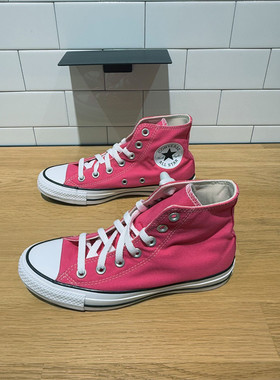 CONVERSE匡威 All Star 西瓜红玫红色男女高帮透气帆布鞋 A08136C