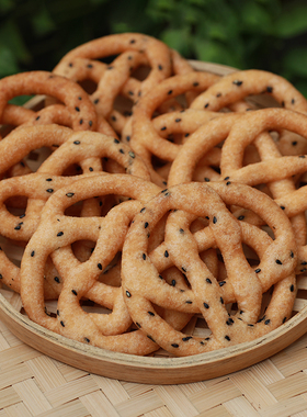 糖环广西玉林特产翘连原味芝麻味年货小吃油炸香酥脆新鲜日期包邮