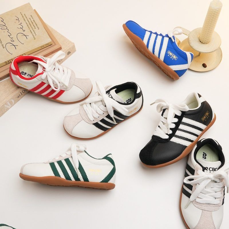 英伦复古儿童阿甘板鞋德训防水皮