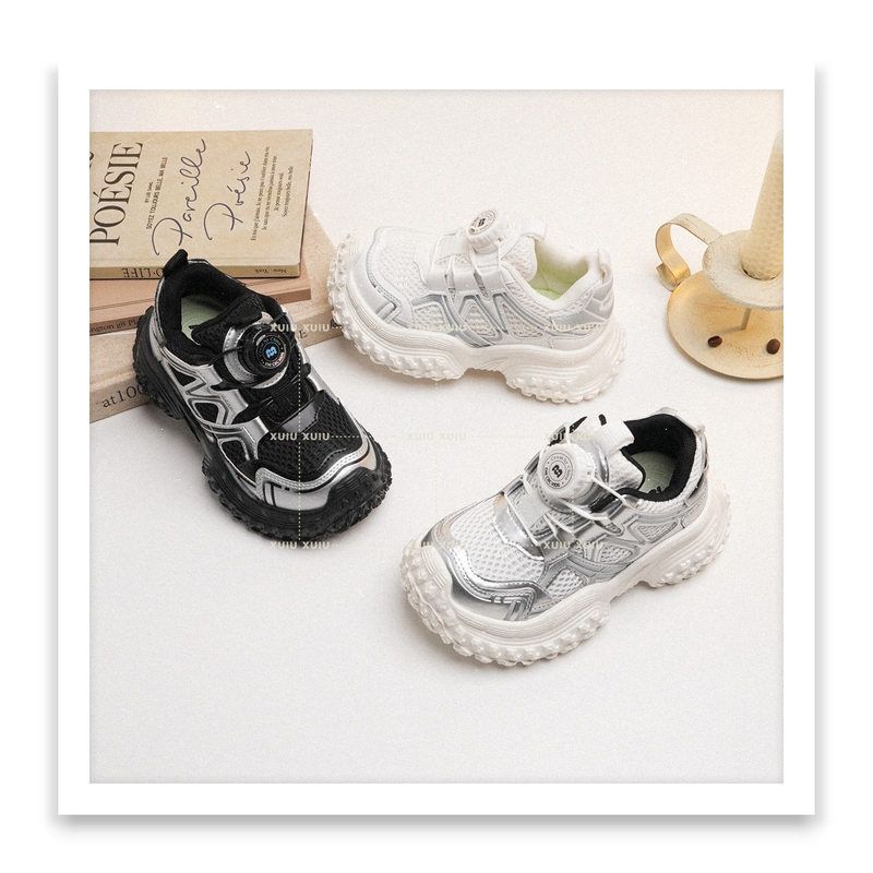 巴黎复古儿童春秋运动鞋双网旋转