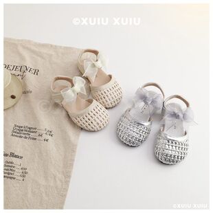 the cbc kids『镂空编织』复古女童凉鞋夏甜美公主鞋【温州鞋】