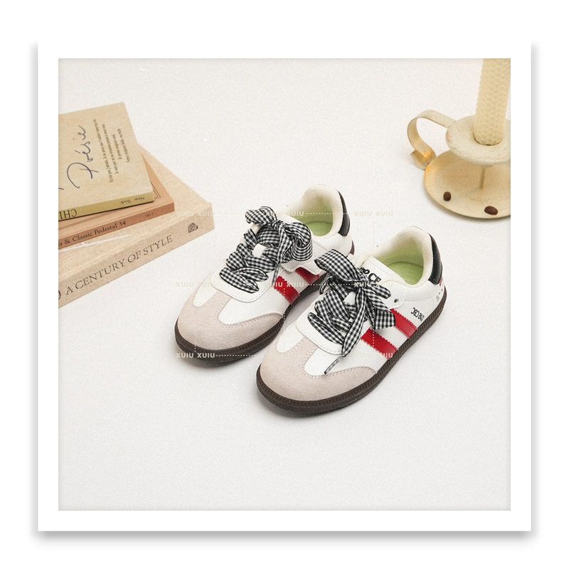 猫咪德训复古儿童机能板鞋春秋