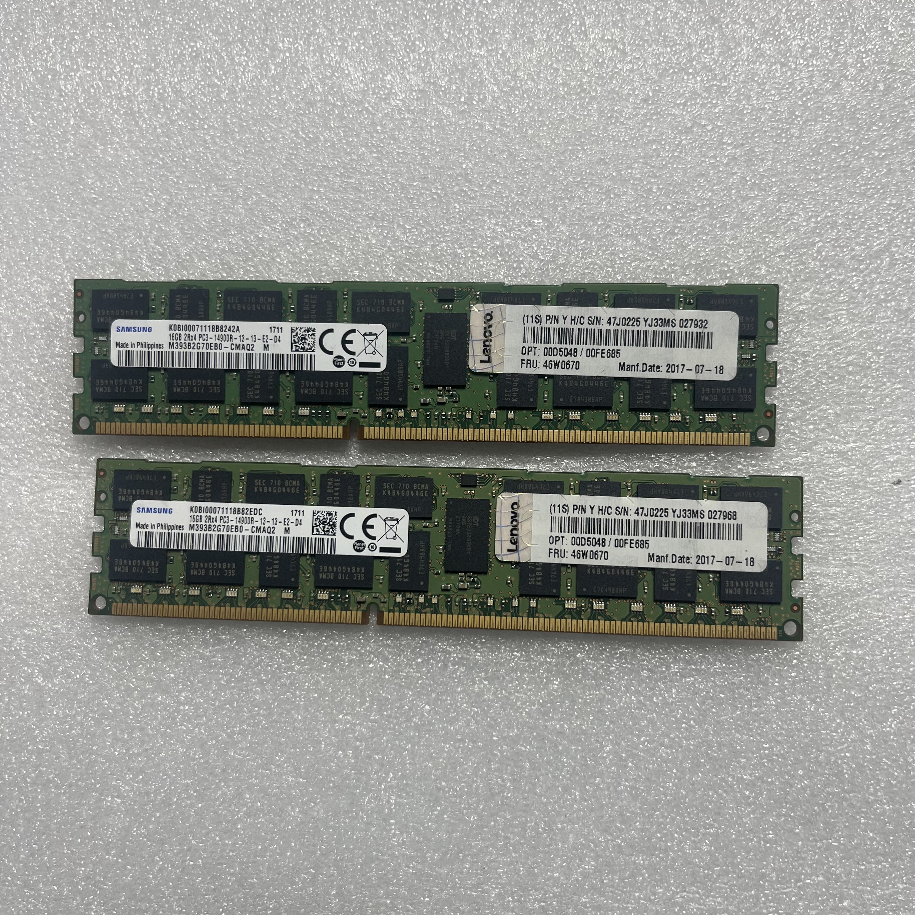 IBM/联想原装拆机 DDR3 16G 1866 REG ECC 服务器内存条 原装内存