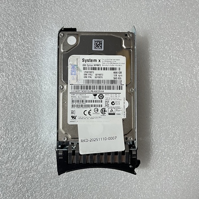 原装IBM 90Y8873 600G 10K SAS 6G 2.5 M3 M4服务器硬盘